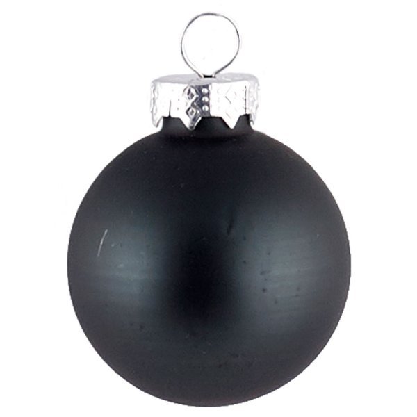 Χριστουγεννιάτικη Γυάλινη Μπάλα Μαύρη Ματ (8cm)